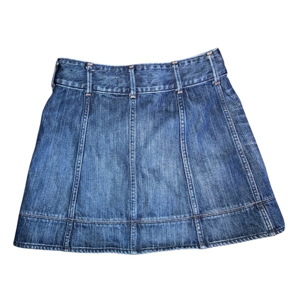 Abercrombie & Fitch Lace-up A-line Denim Miniskirt size 4 VGUC - Picture 2 of 6